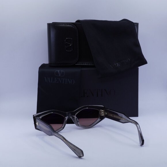 Valentino V-TRE VLS-101C Cat Eye Sunglasses - Translucent Grey main image 6